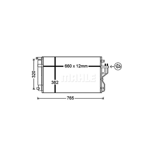 MAHLE ORIGINAL AC 770 000P Air conditioning condenser with dryer