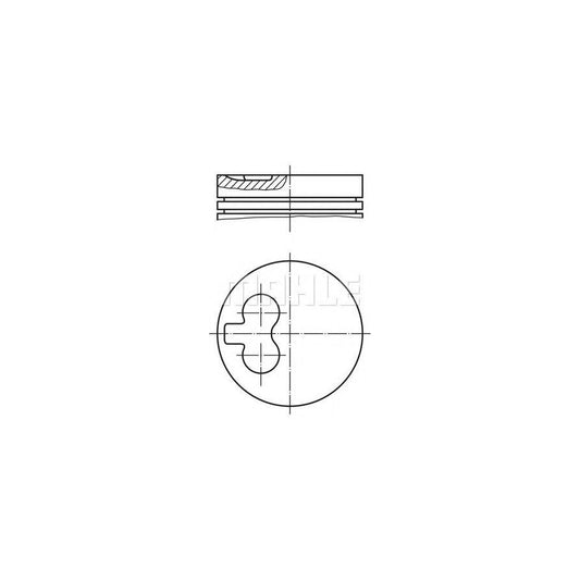 MAHLE ORIGINAL 029 79 02 Piston 77,01 mm, with piston ring carrier, without cooling duct