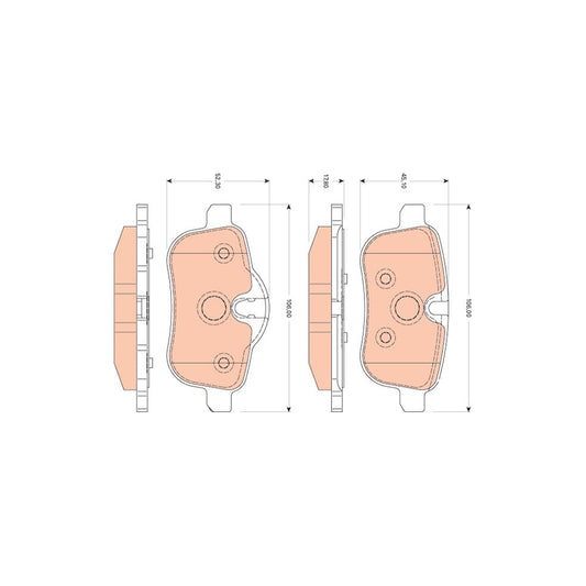 TRW Gdb1827 Brake Pad Set For Bmw Z4 Roadster E89 Prepared For Wear Indicator With Brake Caliper Screws With Accessories