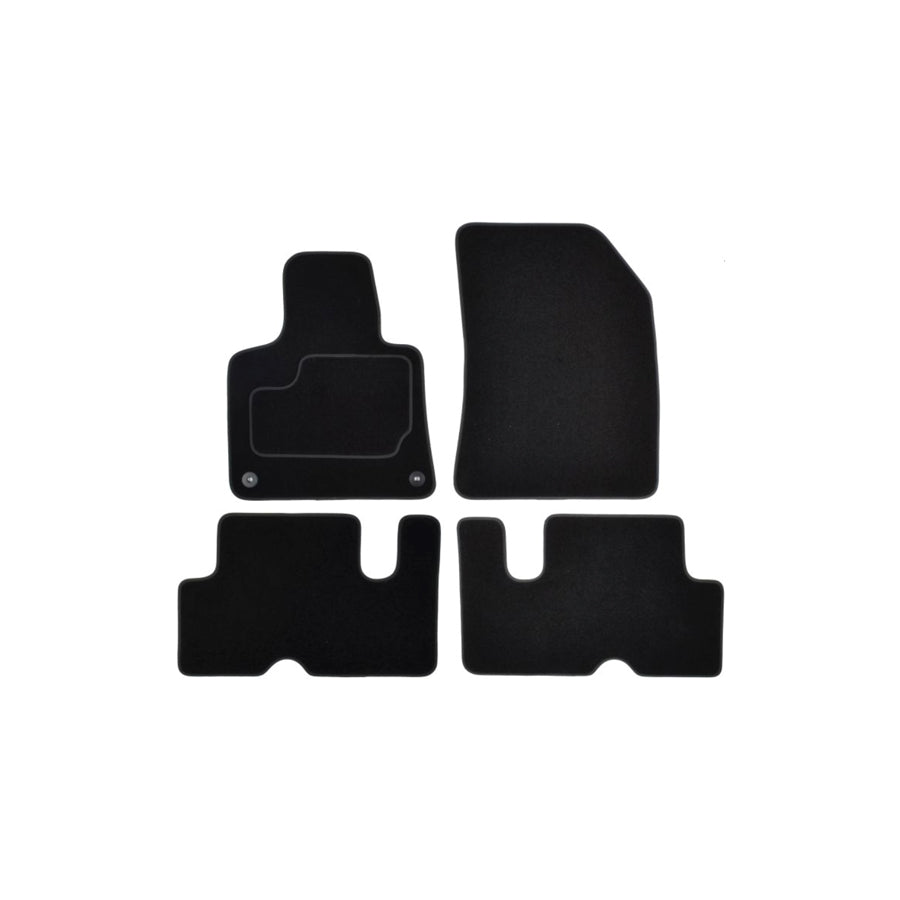 MAMMOOTH Tailored A041 CIT135 PRM 01 Floor mat set for CITRO??? C4 II Grand Picasso Textile, Front and Rear, Quantity: 4, Black