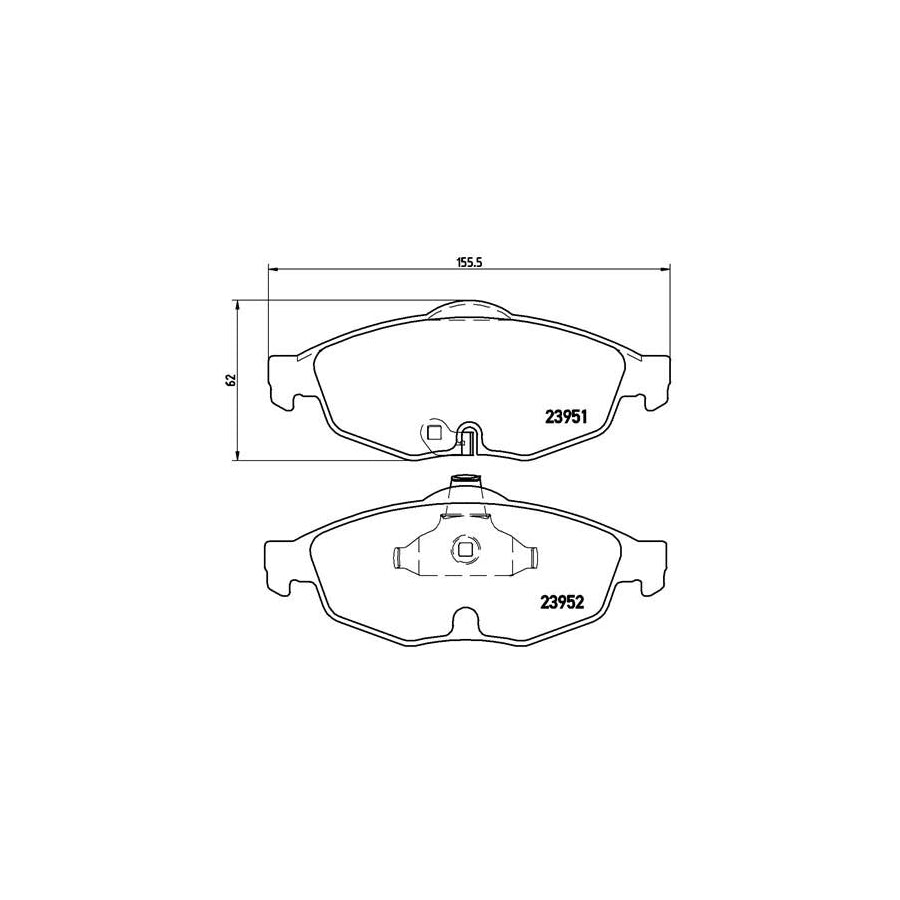 Brembo P 11 016 Brake Pad Set With Acoustic Wear Warning