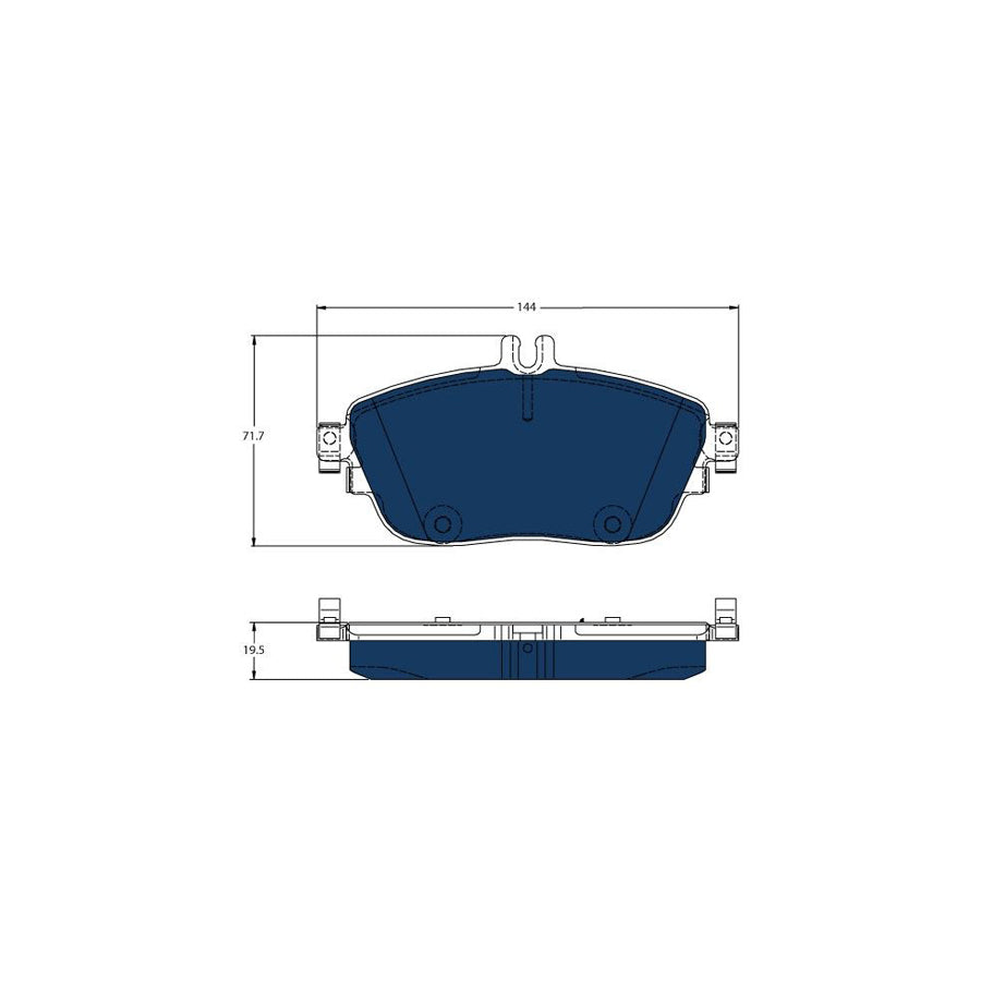TRW Gdb1932Bte Brake Pad Set Suitable For Mercedes Benz B Class W246 W242 Prepared For Wear Indicator