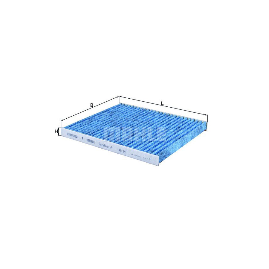 MAHLE ORIGINAL LAO 241 Pollen filter Activated Carbon Filter, with anti-allergic effect, with antibacterial action, CareMetix?