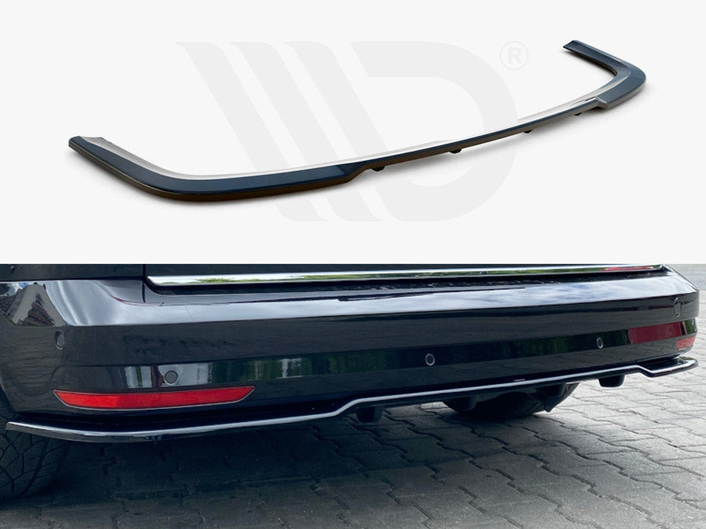 Maxton Design VW-CA-4-RD1T Central Rear Splitter (w/ Vertical Bars) VW Caddy MK4 (2015-2020) | Duco Car Parts UK Car Parts