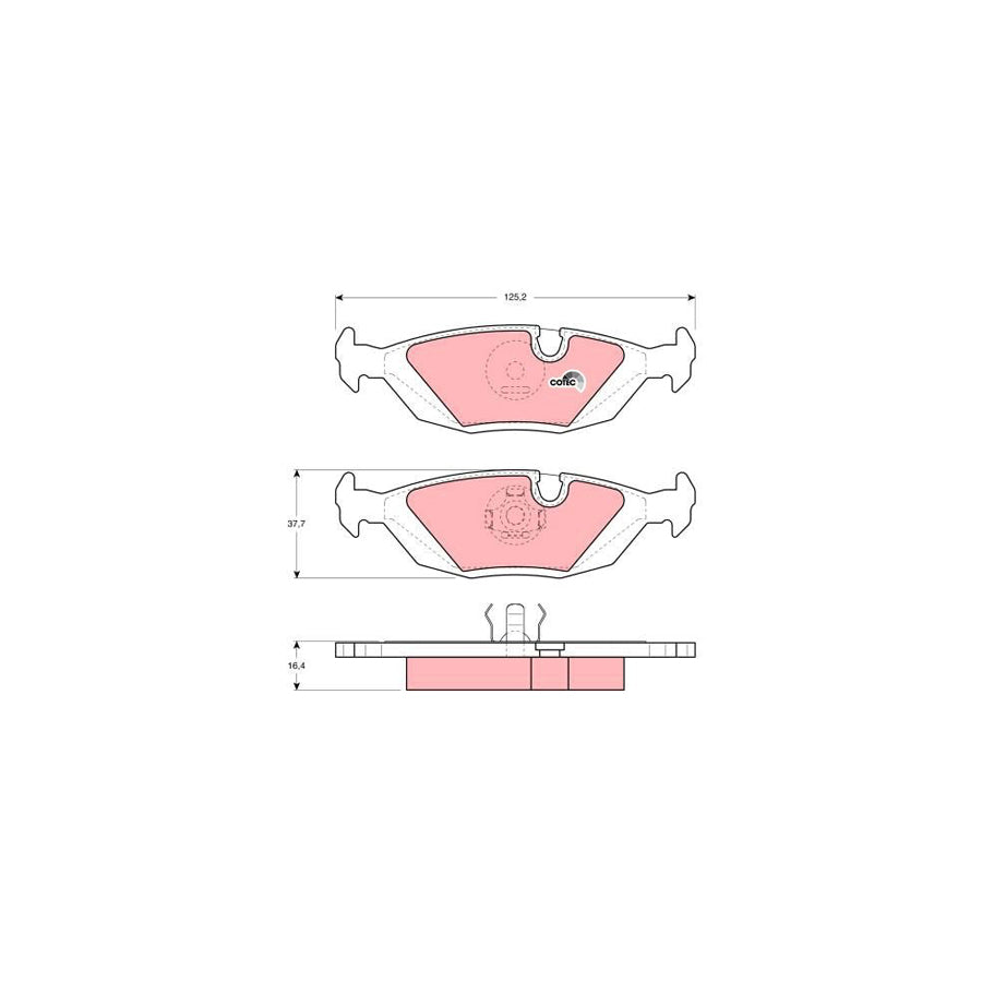 TRW Cotec Gdb299 Brake Pad Set Prepared For Wear Indicator