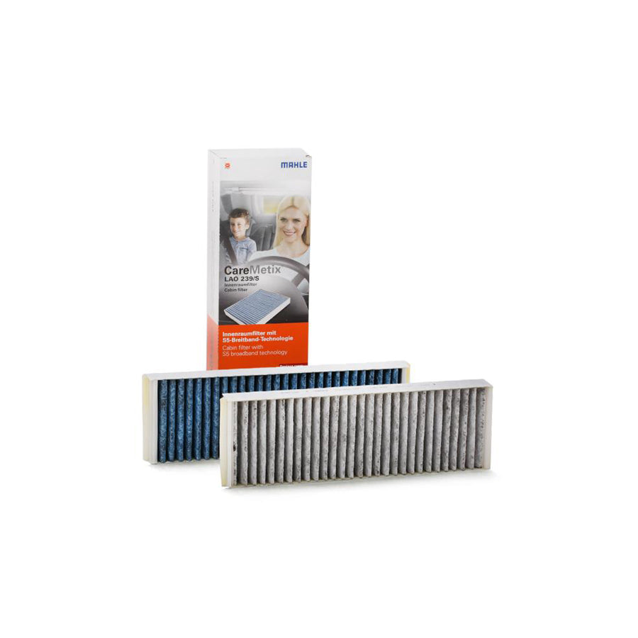 MAHLE ORIGINAL LAO 239/S Pollen filter Activated Carbon Filter, with anti-allergic effect, with antibacterial action, CareMetix?