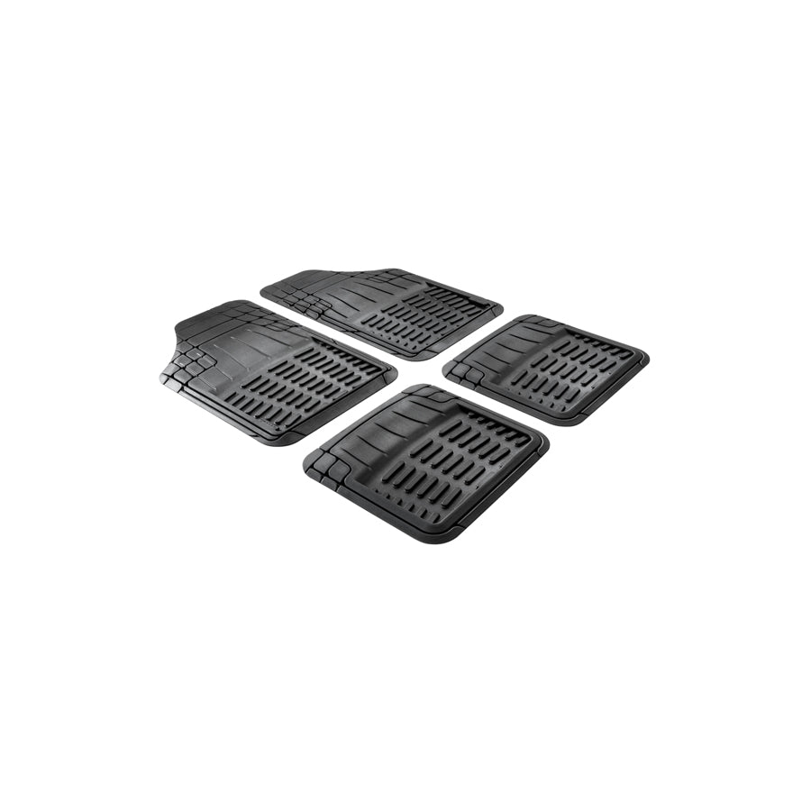 WALSER Universal fit 28058 Floor mat set Elastomer, Front and Rear, Quantity: 4, Black