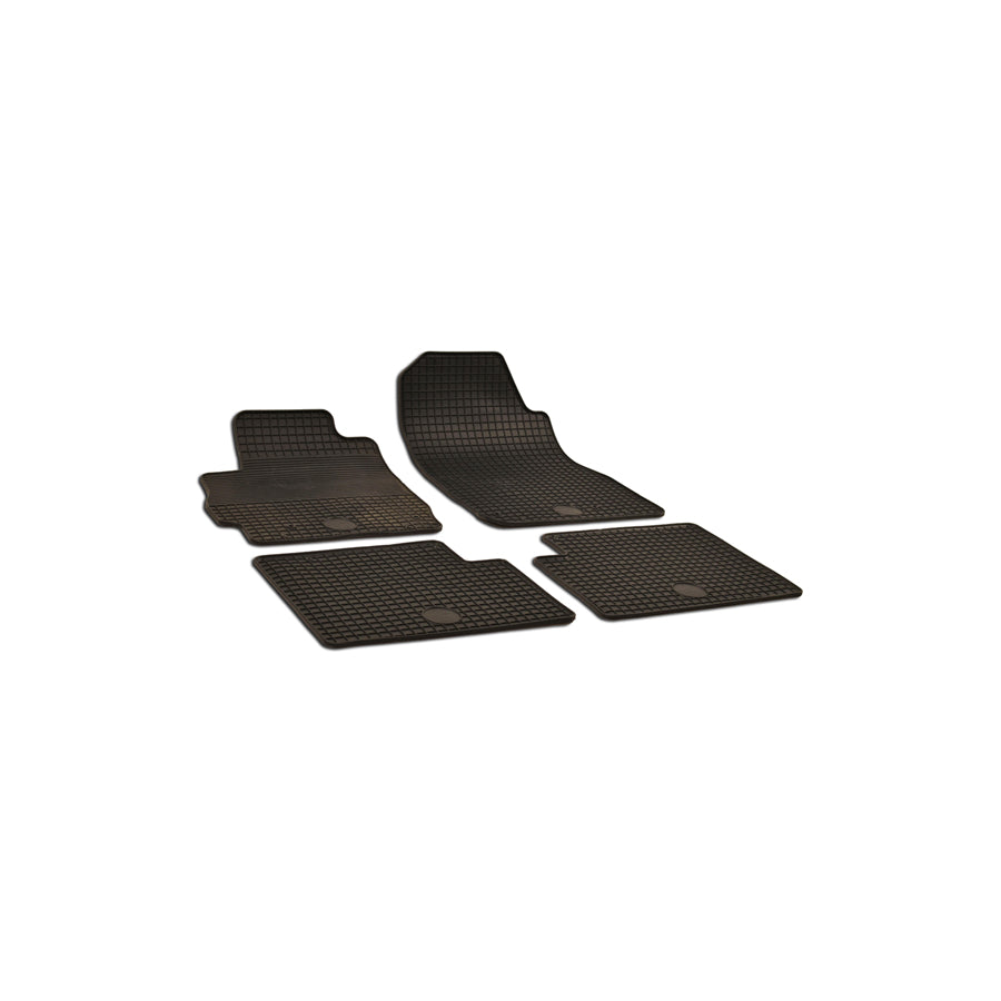WALSER 50381 Floor mat set for MAZDA 2 Elastomer, Front and Rear, Quantity: 4, Black