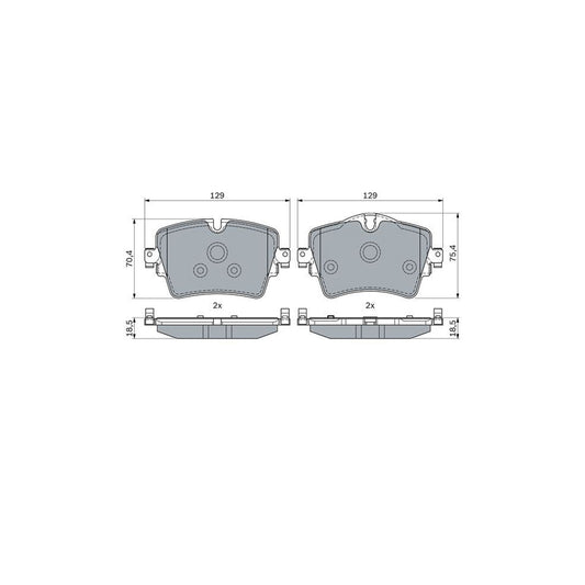 Bosch 0986494940 Brake Pad Set BP1791