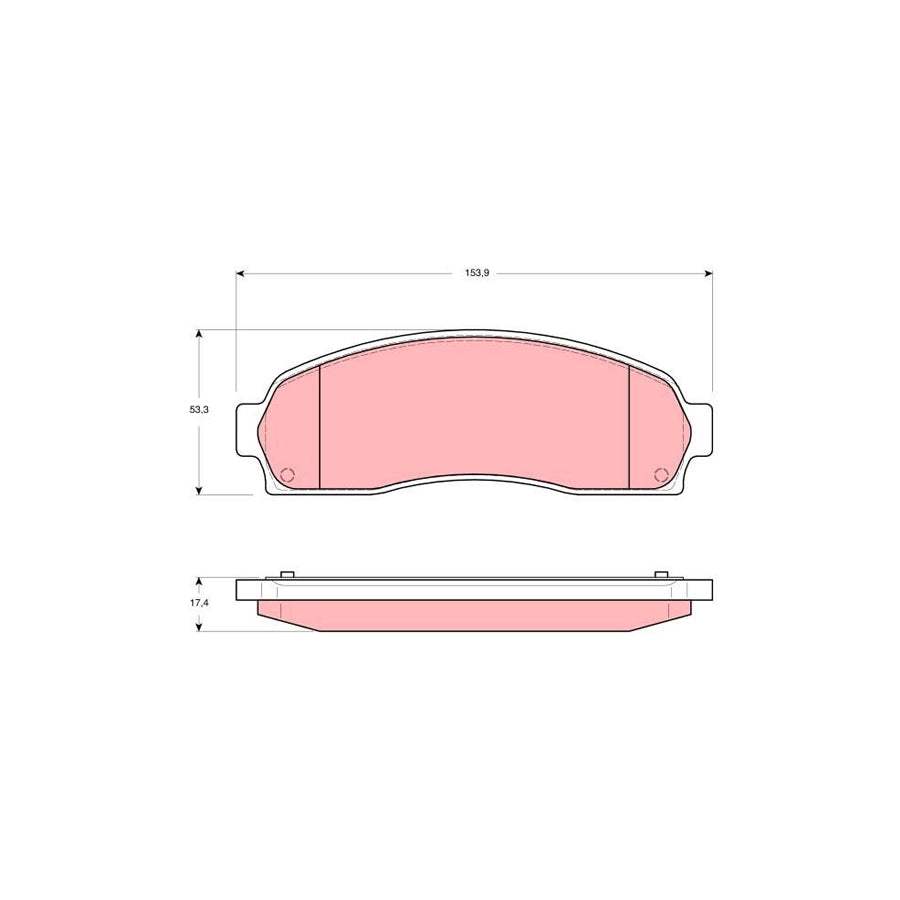 TRW Gdb4131 Brake Pad Set Not Prepared For Wear Indicator