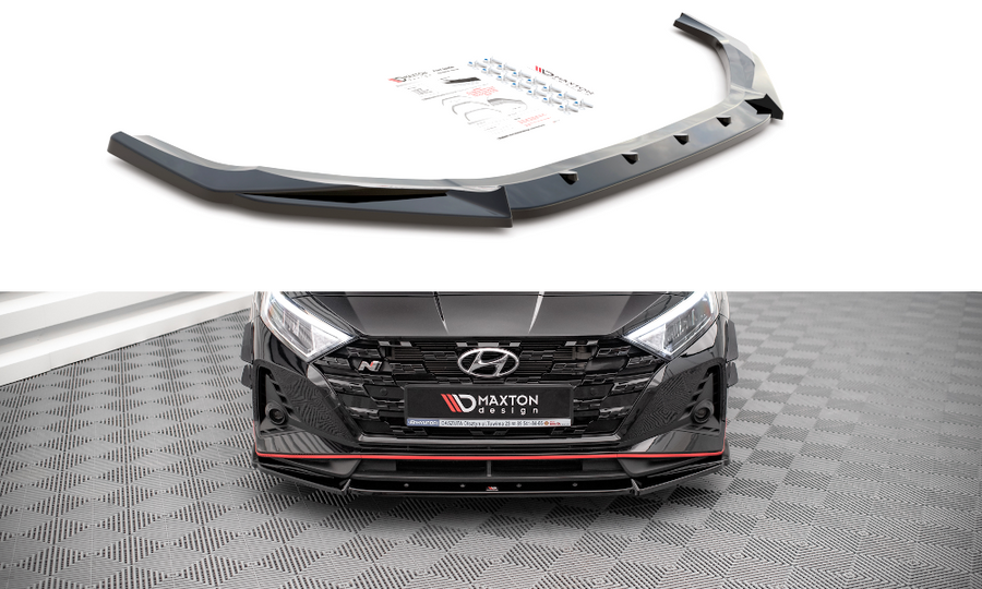 Maxton Design HY-I20-3-N-FD2T Front Splitter V.2 Hyundai I20N MK3 | Duco Car Parts UK Car Parts