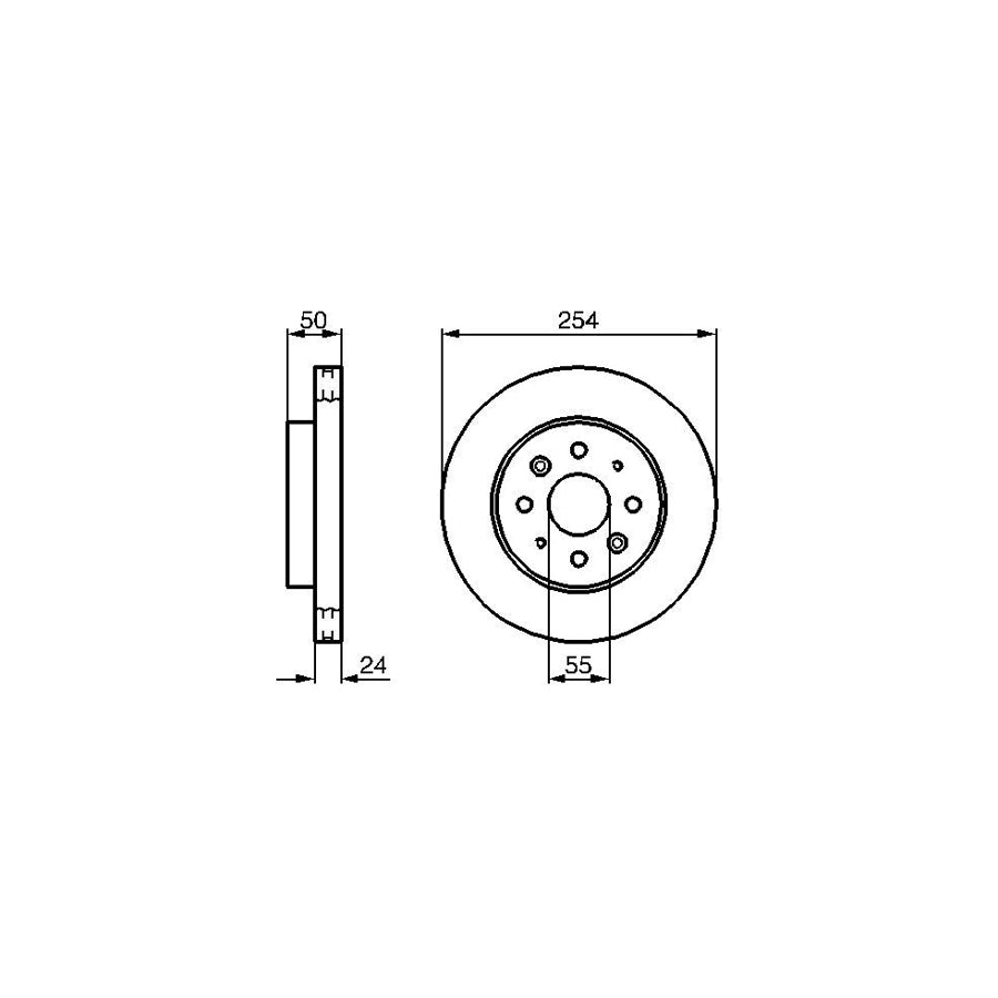 BOSCH 0 986 479 231 Brake Disc for KIA RIO Vented Oiled