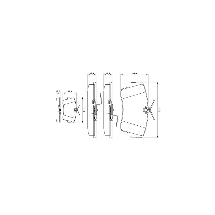 Bosch 0986469761 Brake Pad Set BP754