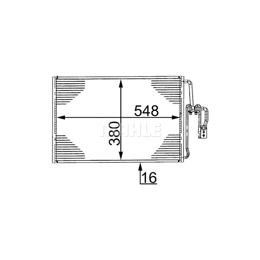 MAHLE ORIGINAL AC 335 000S Air conditioning condenser without dryer
