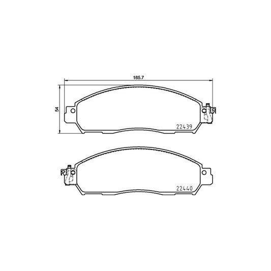 Brembo P 56 120 Brake Pad Set With Acoustic Wear Warning With Anti Squeak Plate