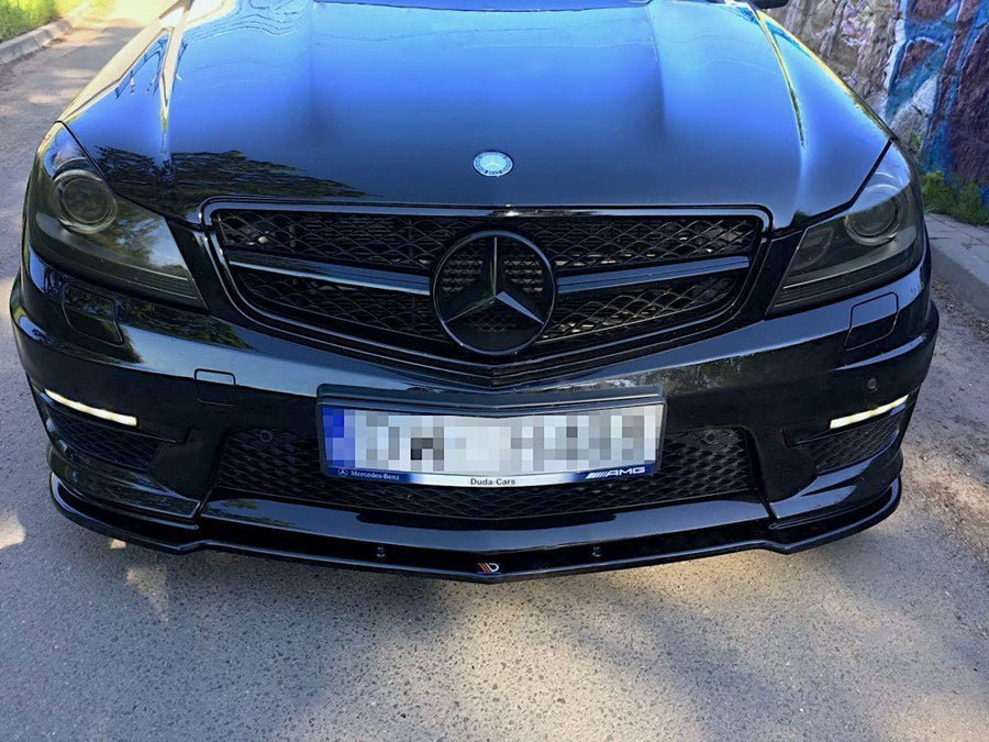 Maxton Design ME-C-204F-AMG-FD1T Front Splitter Mercedes Benz C63 AMG W204 (Facelift) | Duco Car Parts UK Car Parts