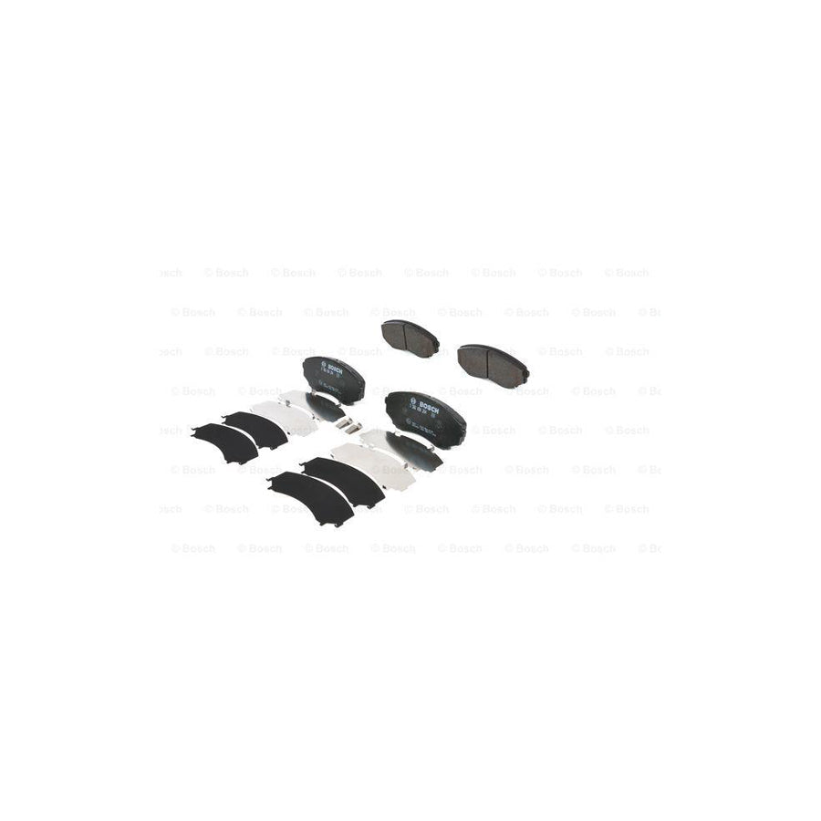 Bosch 0986494204 Brake Pad Set For Mazda Mpv With Acoustic Wear Warning With Mounting Manual BP1115