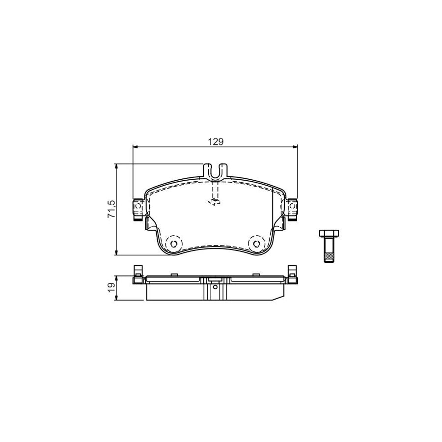 Bosch 0986Tb3194 Brake Pad Set With Bolts 