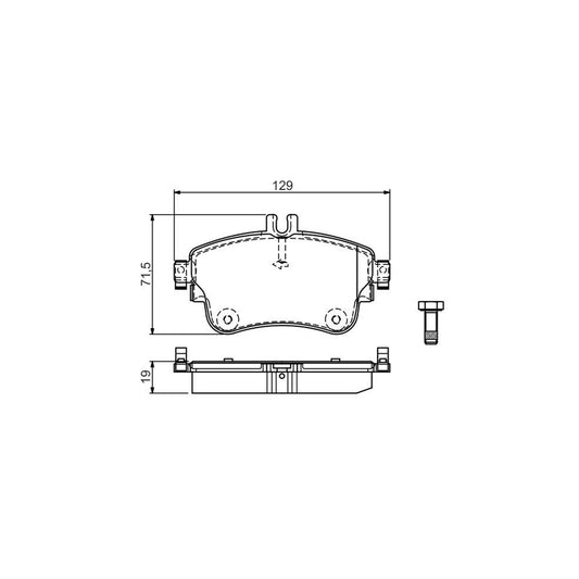 Bosch 0986Tb3194 Brake Pad Set With Bolts 