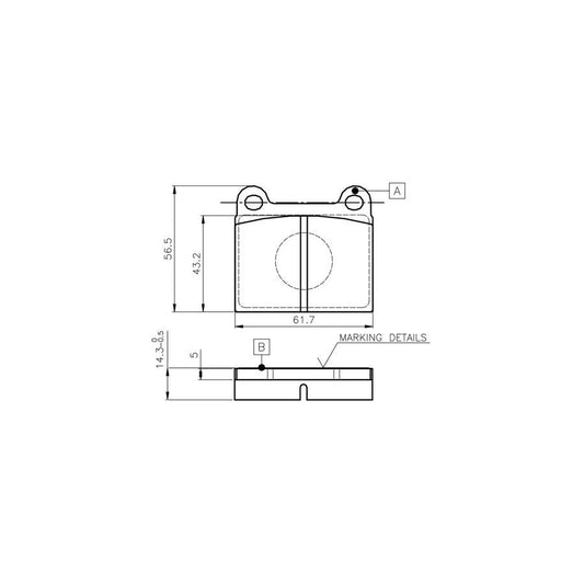 Bosch 0986Tb2000 Brake Pad Set Excl Wear Warning Contact