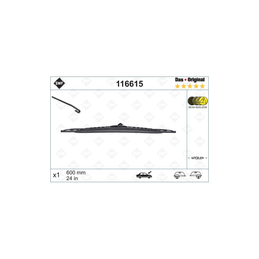 Swf Original Spoiler 116615 Wiper Blade | Duco Car Parts UK Car Parts