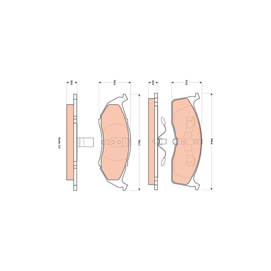 TRW Gdb4091 Brake Pad Set Not Prepared For Wear Indicator