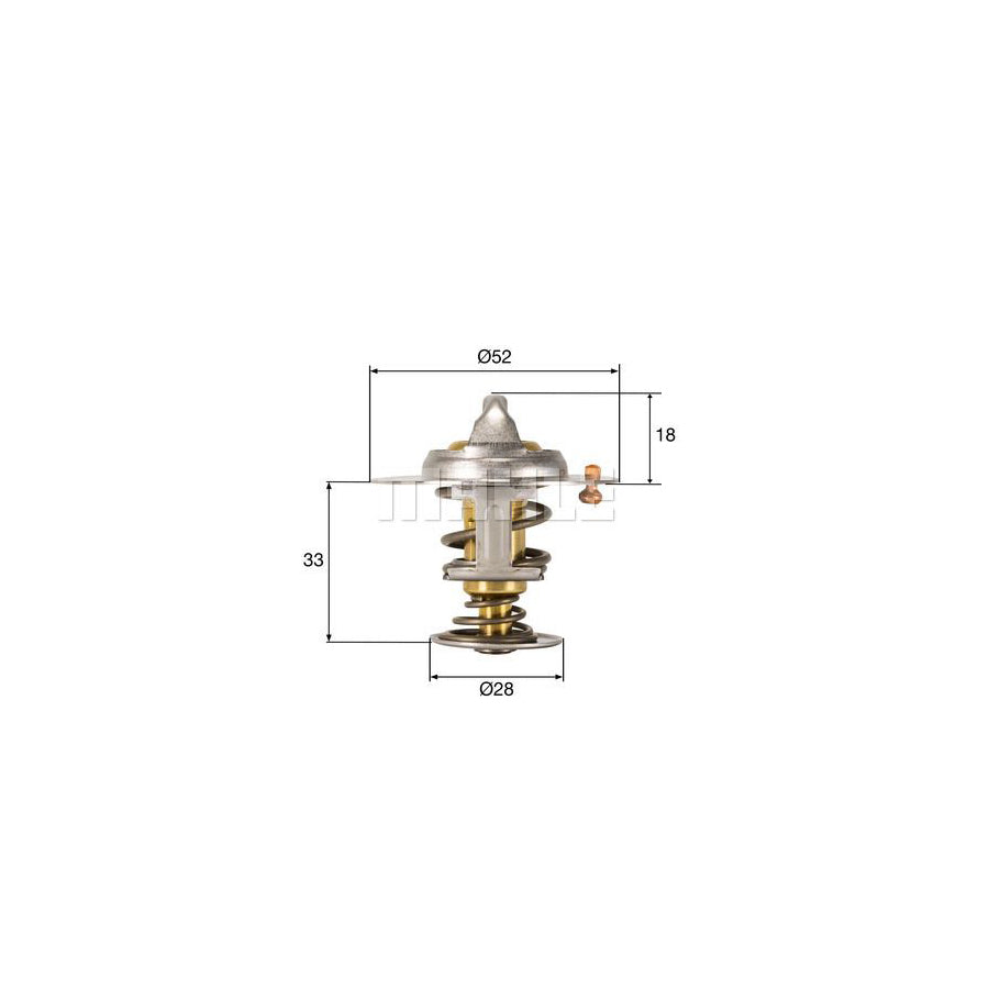 MAHLE ORIGINAL TX 327 92D Engine thermostat Opening Temperature: 92°C, with seal