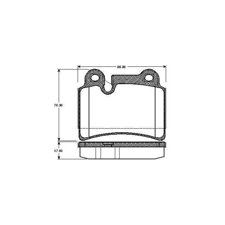 Bosch 0986Tb2979 Brake Pad Set Excl Wear Warning Contact