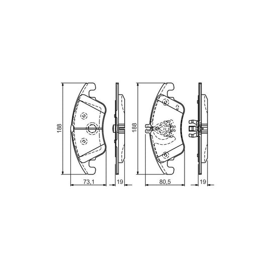 Bosch 0986Tb3152 Brake Pad Set With Guide Bolts 