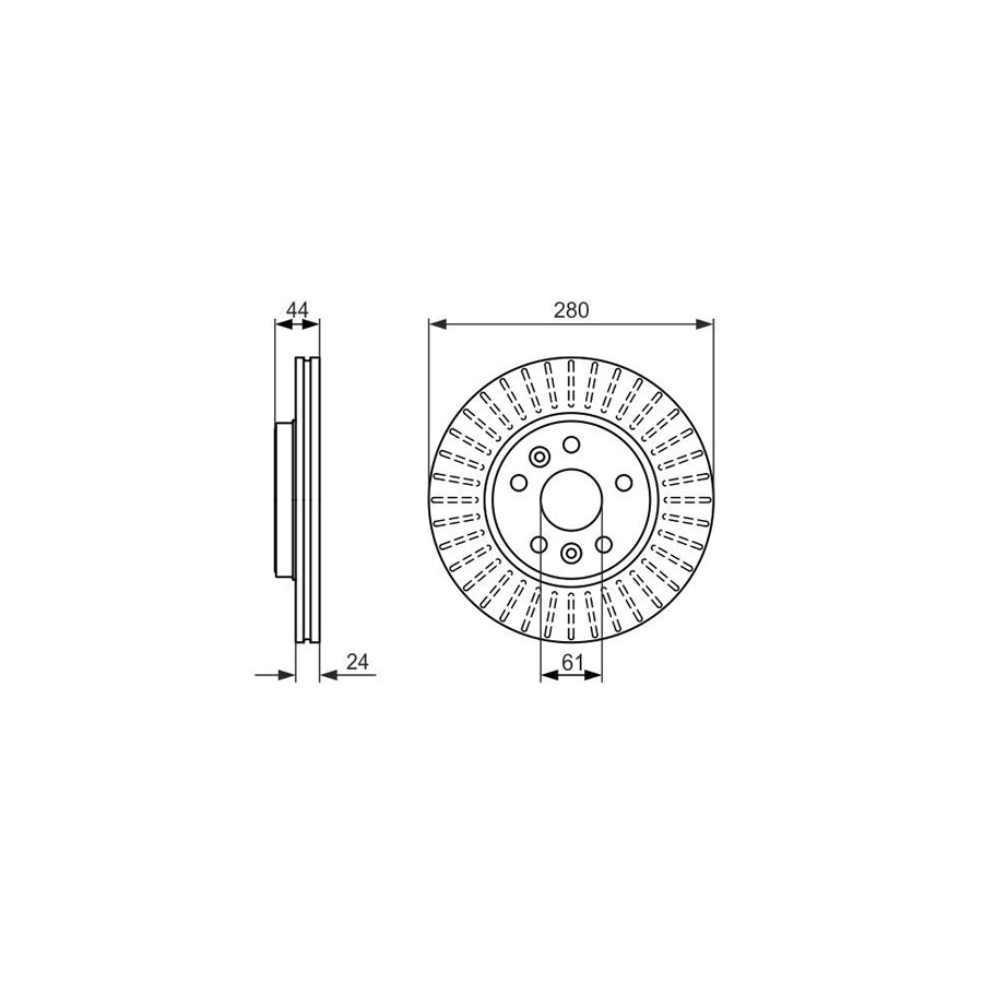 BOSCH 0 986 479 611 Brake Disc for RENAULT MEGANE Vented Oiled High carbon