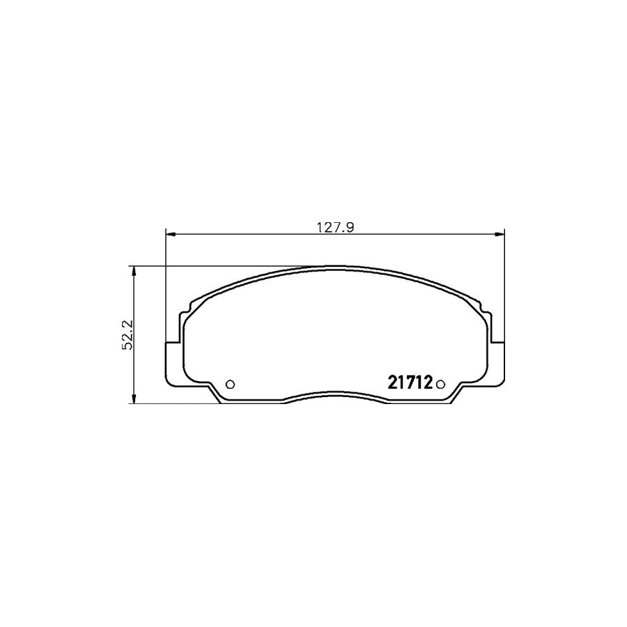 Hella 8DB 355 009 781 Brake Pad Set Not Prepared For Wear Indicator
