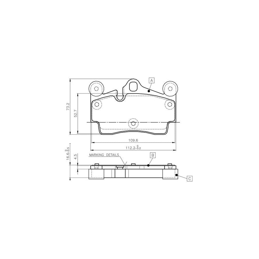 Bosch 0986Tb2456 Brake Pad Set Excl Wear Warning Contact