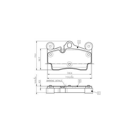 Bosch 0986Tb2456 Brake Pad Set Excl Wear Warning Contact