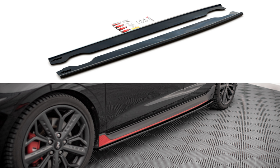 Maxton Design HY-I20-3-N-SD1T Side Skirts Diffusers Hyundai I20N MK3 | Duco Car Parts UK Car Parts