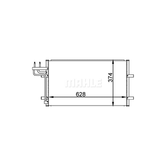 MAHLE ORIGINAL AC 374 000P Air conditioning condenser without dryer
