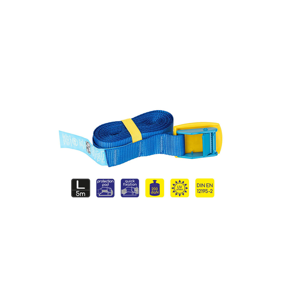 ALCA 405310 Tie down strap Blue, 5 m, 25 mm, 200 kg
