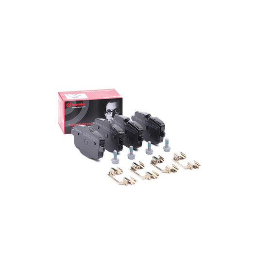 Brembo P 06 101 Brake Pad Set Prepared For Wear Indicator, With Brake Caliper Screws