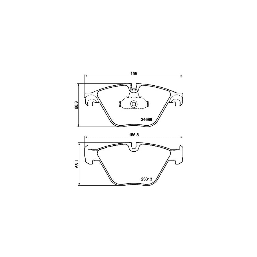 Hella 8DB 355 015 261 Brake Pad Set Prepared For Wear Indicator