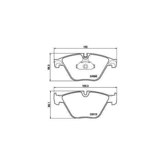 Hella 8DB 355 015 261 Brake Pad Set Prepared For Wear Indicator