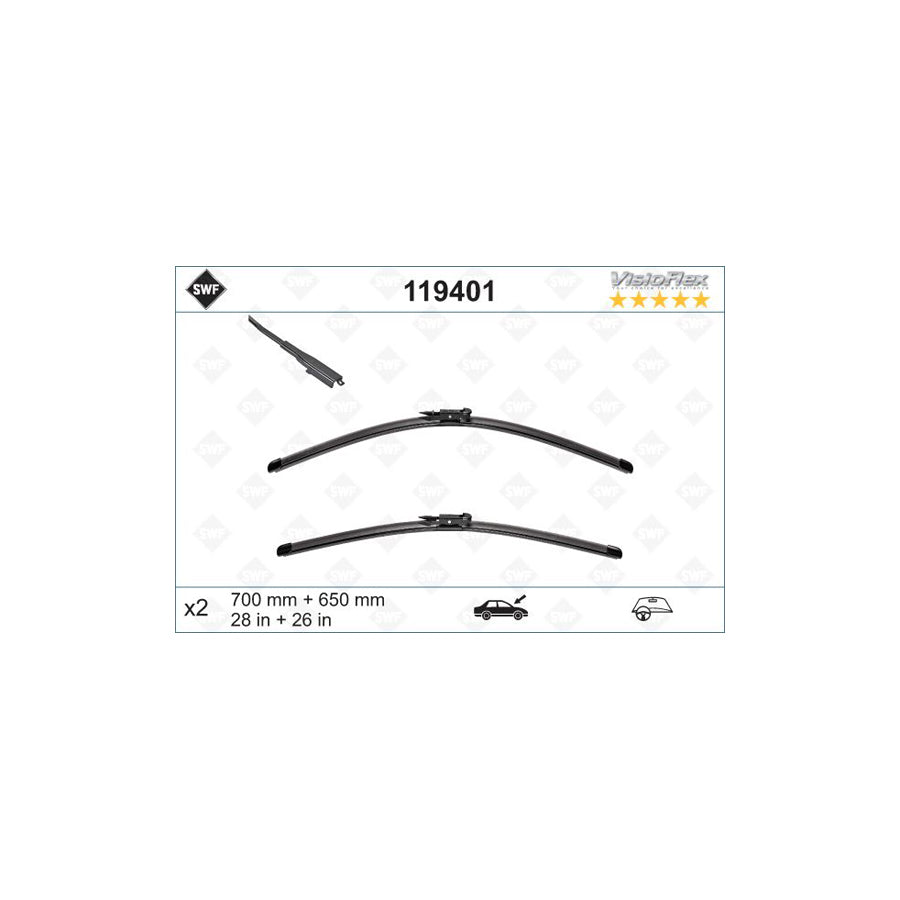 Swf Visioflex 119401 Wiper Blade For Peugeot 307 | Duco Car Parts UK Car Parts