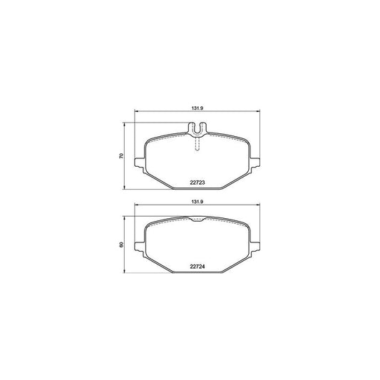 Brembo P 50 161 Brake Pad Set Prepared For Wear Indicator With Anti Squeak Plate With Brake Caliper Screws
