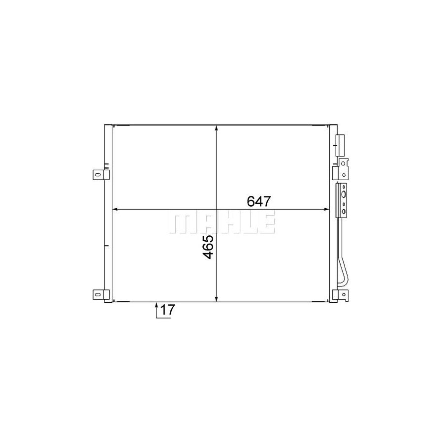 MAHLE ORIGINAL AC 564 000S Air conditioning condenser without dryer