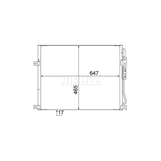 MAHLE ORIGINAL AC 564 000S Air conditioning condenser without dryer