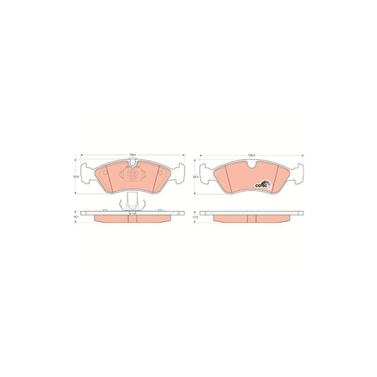 TRW Cotec Gdb1300 Brake Pad Set Prepared For Wear Indicator