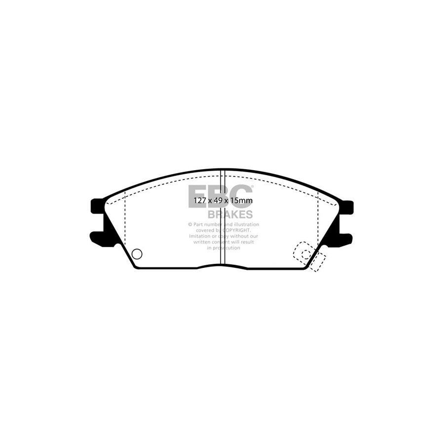 EBC PD01KF683 Hyundai Greenstuff Front Brake Pad & Plain Disc Kit  (Inc. Accent, Pony X2, S Coupe) 2 | Duco Car Parts UK Car Parts