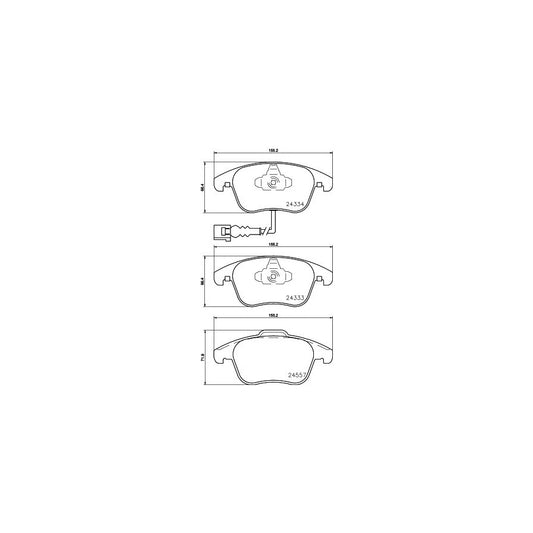 Hella 8DB 355 020 321 Brake Pad Set With Integrated Wear Warning Contact