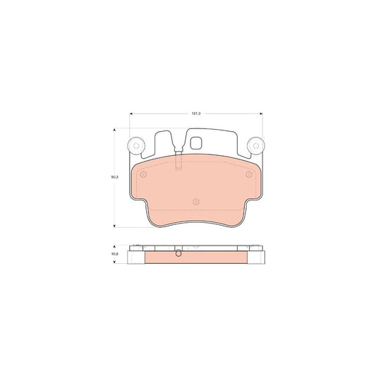 TRW Gdb1742 Brake Pad Set Prepared For Wear Indicator With Counterweights