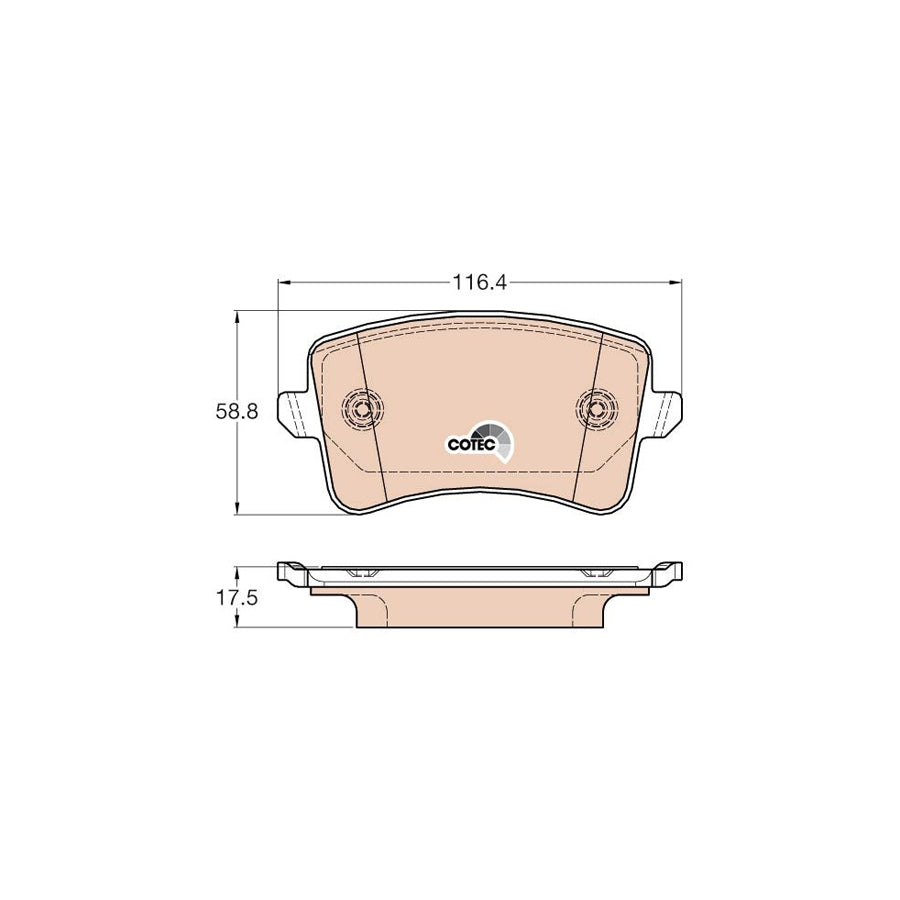 TRW Gdb2000 Brake Pad Set For Audi Q5 8Rb Cotec Not Prepared For Wear Indicator