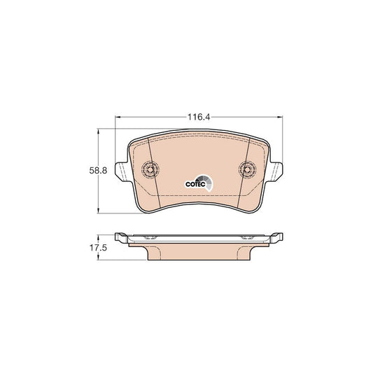 TRW Gdb2000 Brake Pad Set For Audi Q5 8Rb Cotec Not Prepared For Wear Indicator