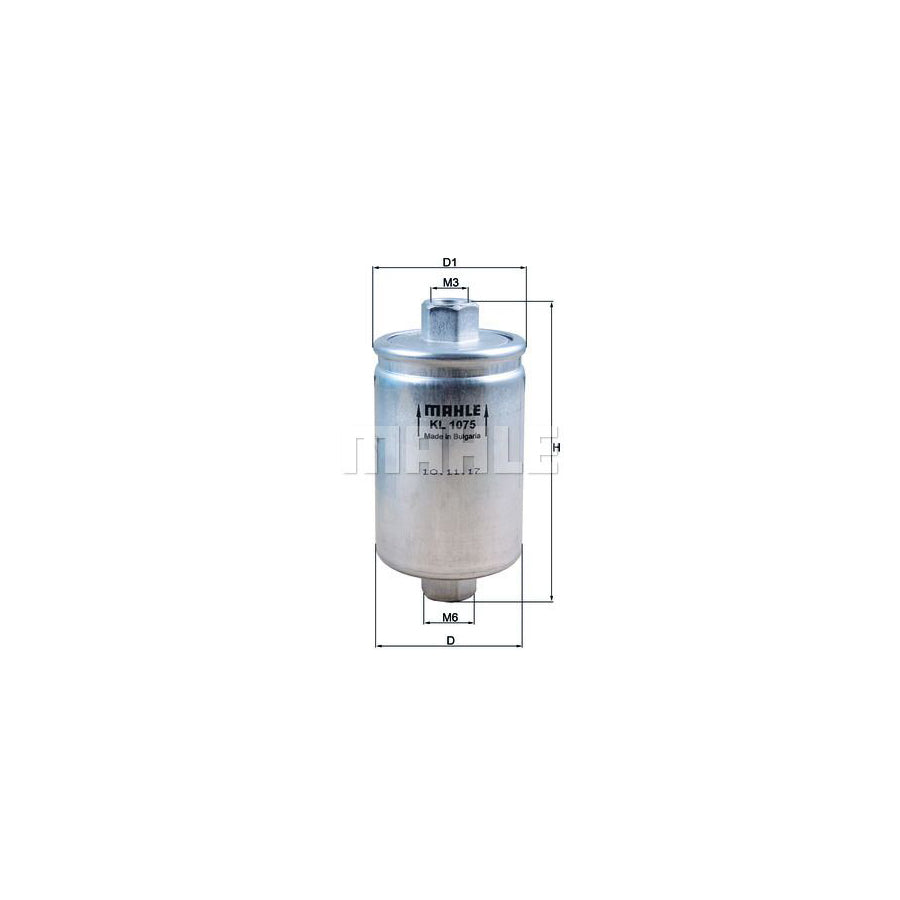 MAHLE ORIGINAL KL 1075 Fuel filter In-Line Filter